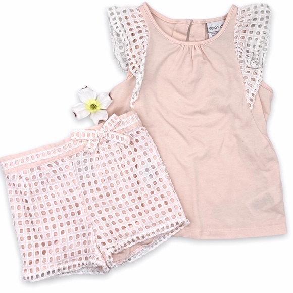 Savannah Other - VGUC Savannah Crocheted Lace 2-Piece Set, 2T